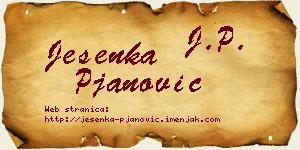 Jesenka Pjanović vizit kartica